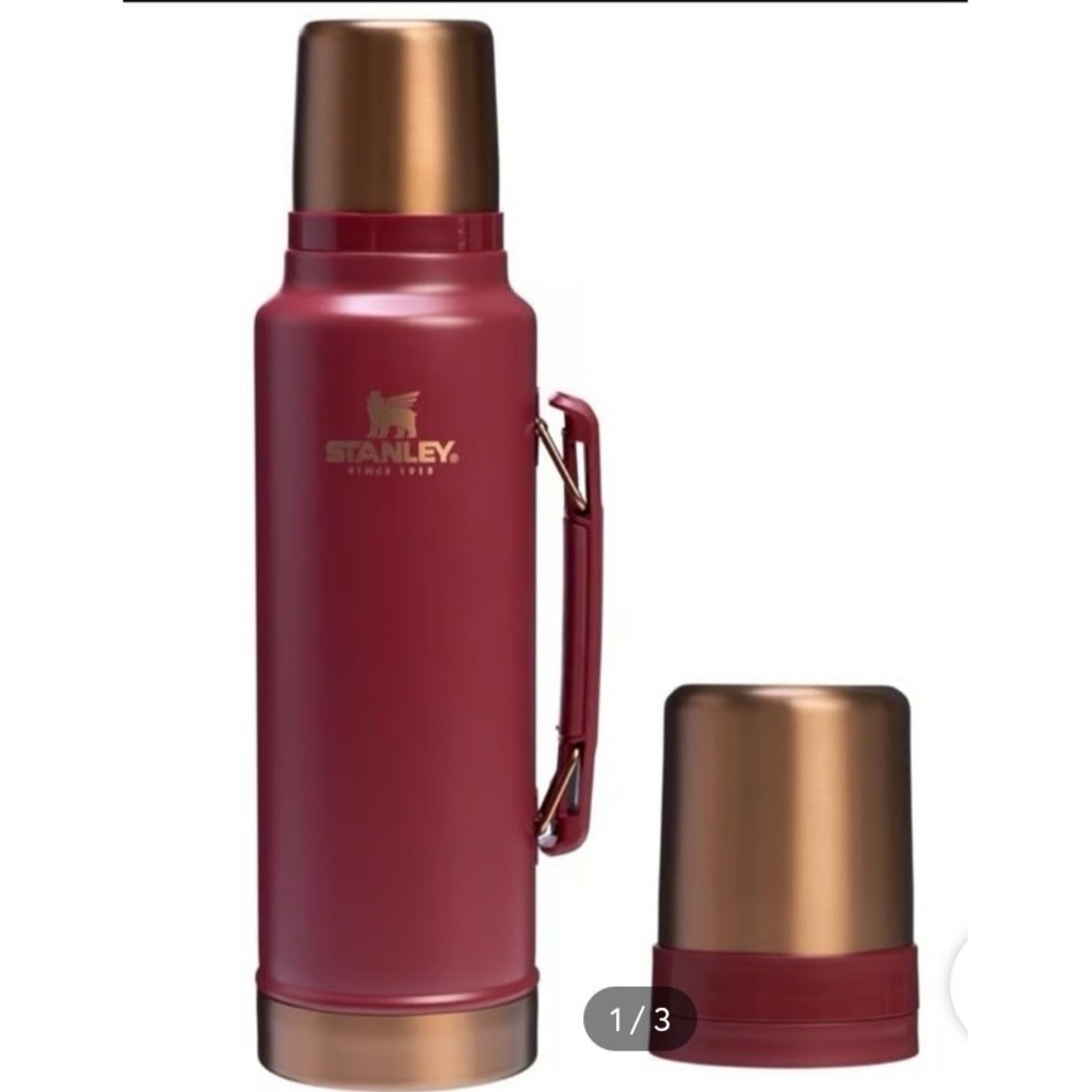 Stanley Rare The Legendary Classic Bottle w/ Buddy Cups 1.5qt/8oz Pomegranate